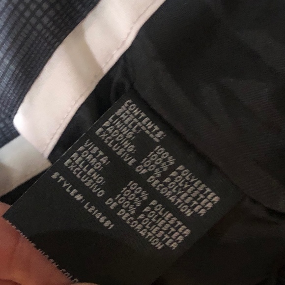 London Fog Gray Plaid Fleece Lined Puffer Jacket 24M - Picture 5 of 7